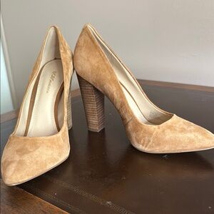 BCBGeneration Tan Suede Pointed-Toe Heels Size 8M